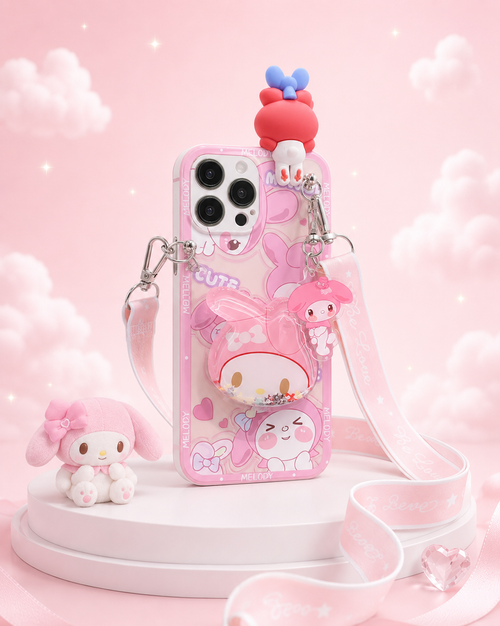 Coque Bandoulière Pink Melody 4-en-1