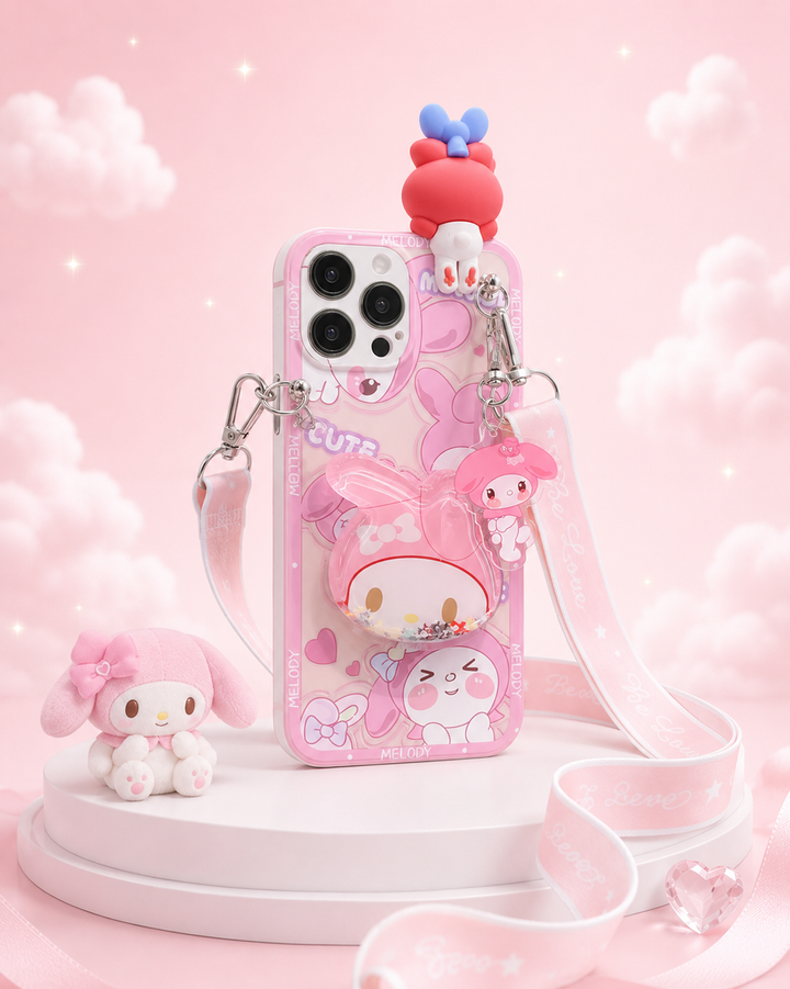Coque Bandoulière Pink Melody 4-en-1