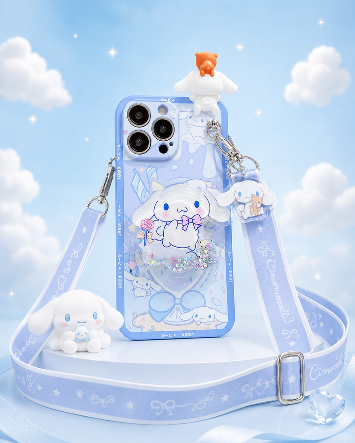 Coque Bandoulière Cinnamoroll Blue Cloud 4-en-1