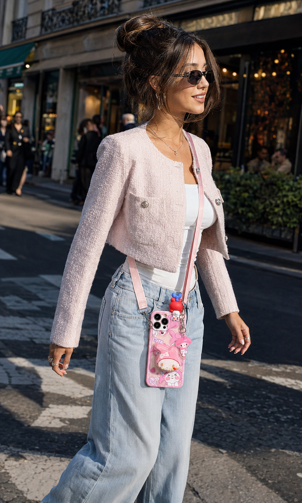 Coque Bandoulière Pink Melody 4-en-1